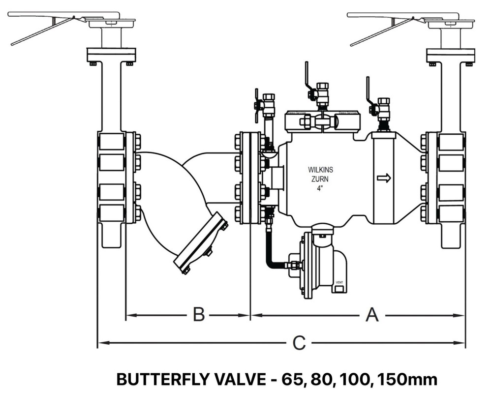 Zurn Wilins - 375L - 65,80,100,150mm - Butterfly Valve