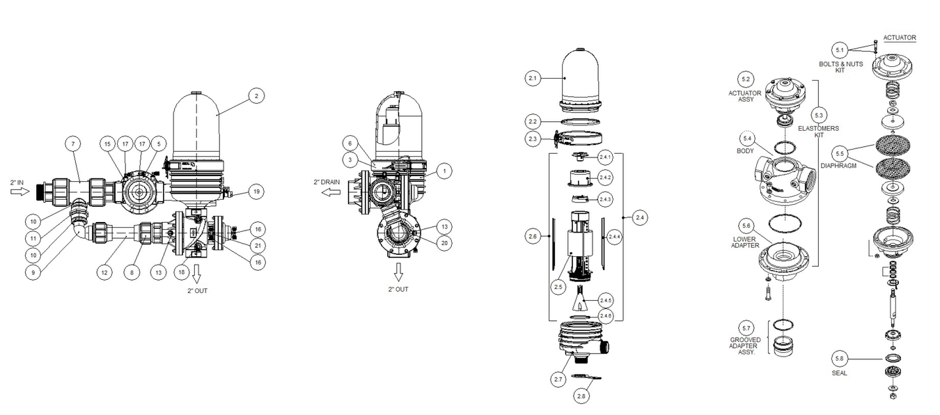 Amiad - 2Inch Spin Klin - Spare Parts