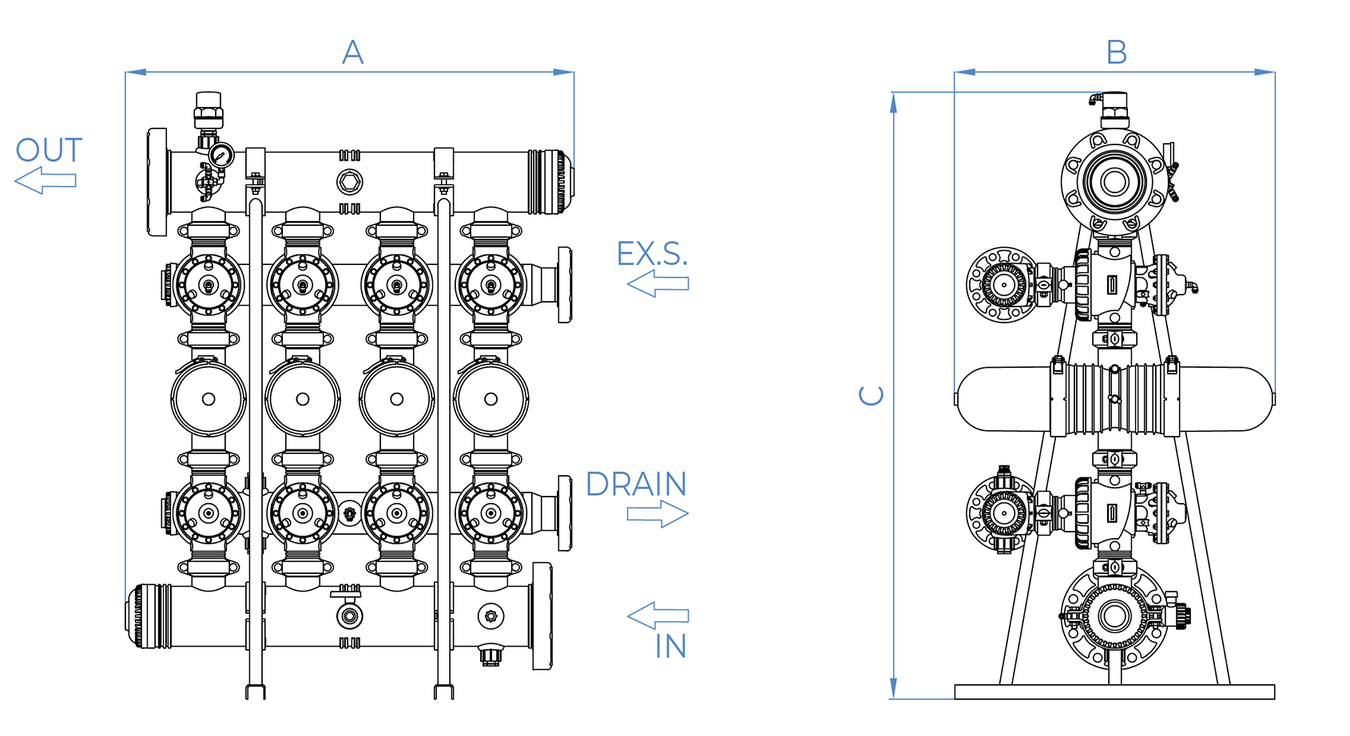 Amiad - 3Inch Spin Klin Ext.S - Typical Installation Drawing