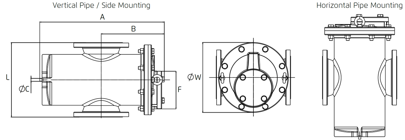 Bermad - FP-60F-250 - Dimensions and weights 1