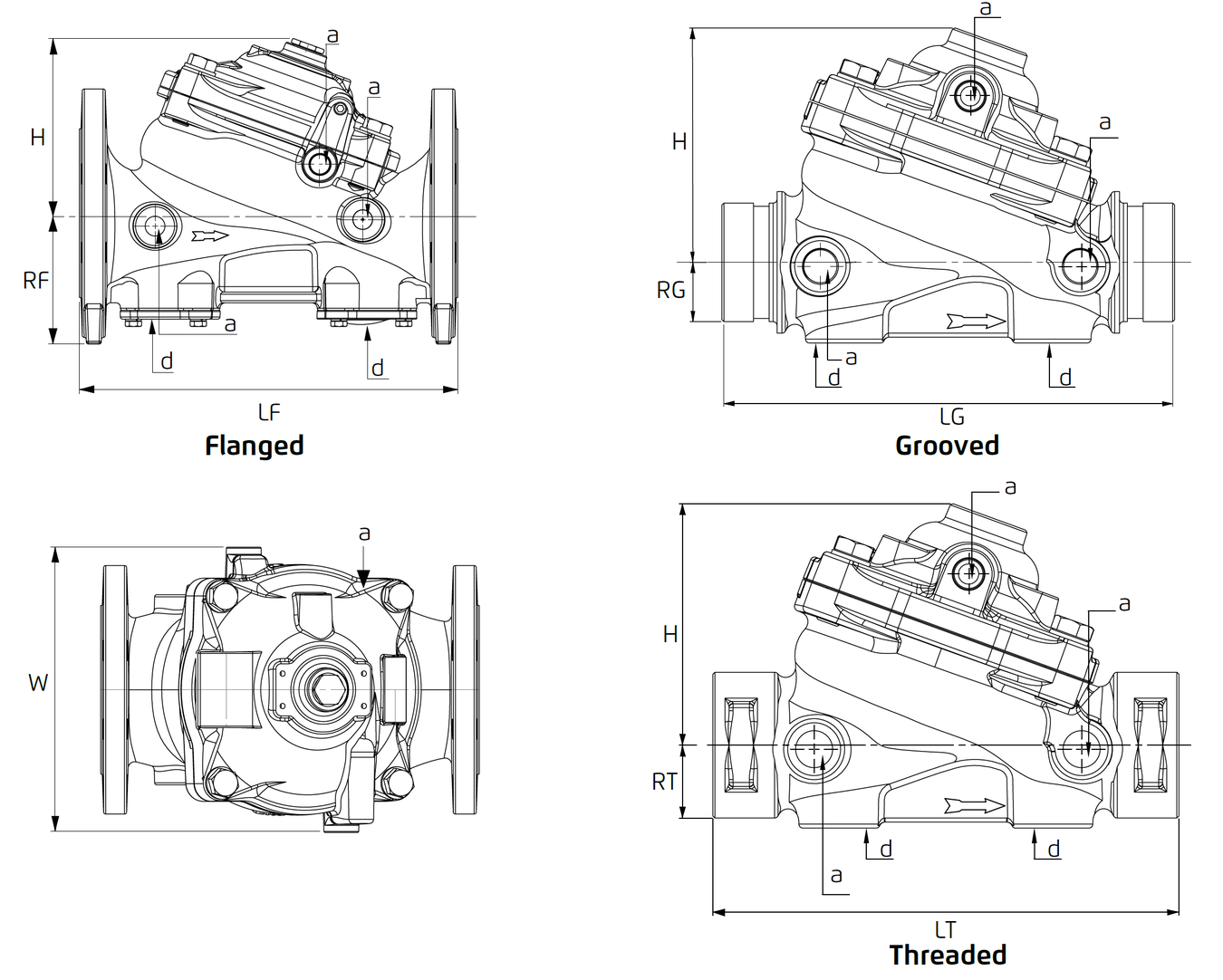 Bermad - FP400Y - Dimensions and Weights