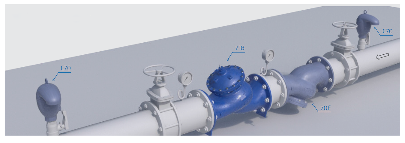 Bermad - Model 718-03B- Typical Installation