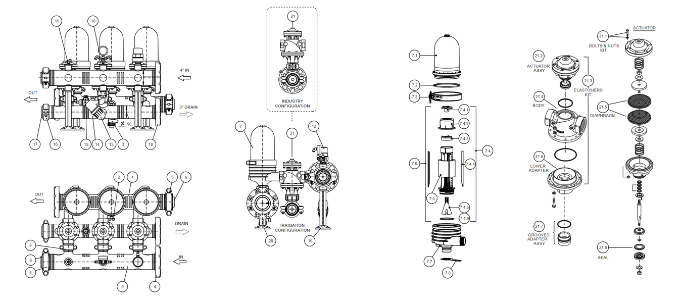 Deeco - 2 Inch - Spin Klin - Spare Parts