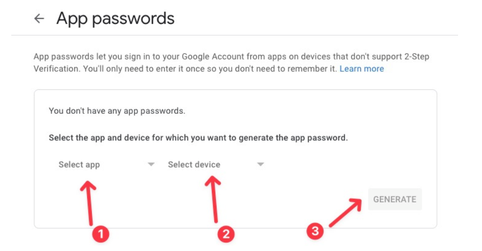 Sensus - Diavaso Apps - App passwords