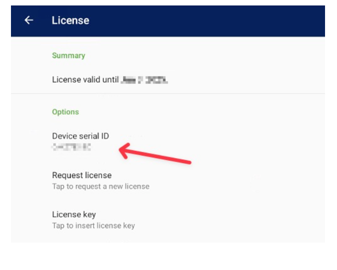 Sensus - Diavaso Apps - Device Serial ID