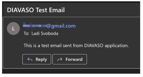 Sensus - Diavaso Apps - Test Email