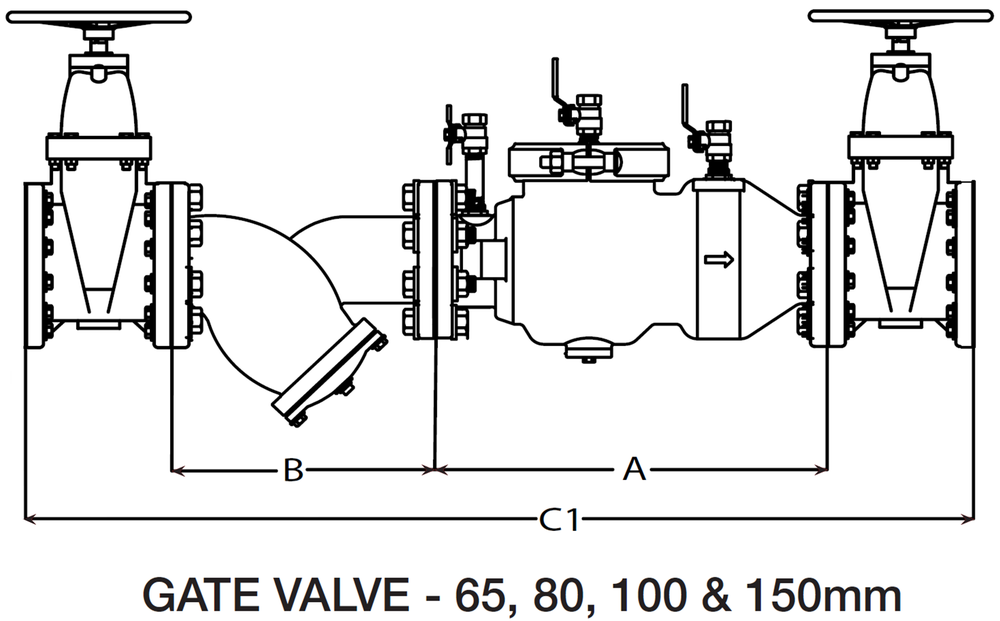 Zurn Wilins - 350L - 65,80,100,150mm - Gate Valve