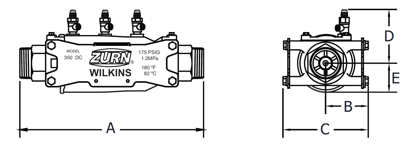 Zurn Wilkins - 350LXL32-50mm - Diagram