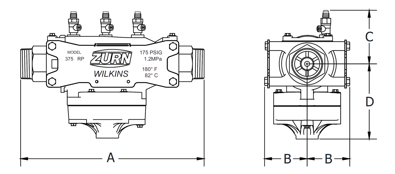 Zurn Wilkins - 375LXL_32-50mm - Diagram