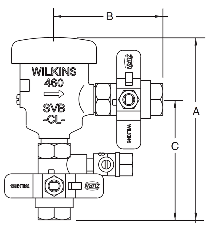 Zurn Wilkins - 460 Series -  Diagram