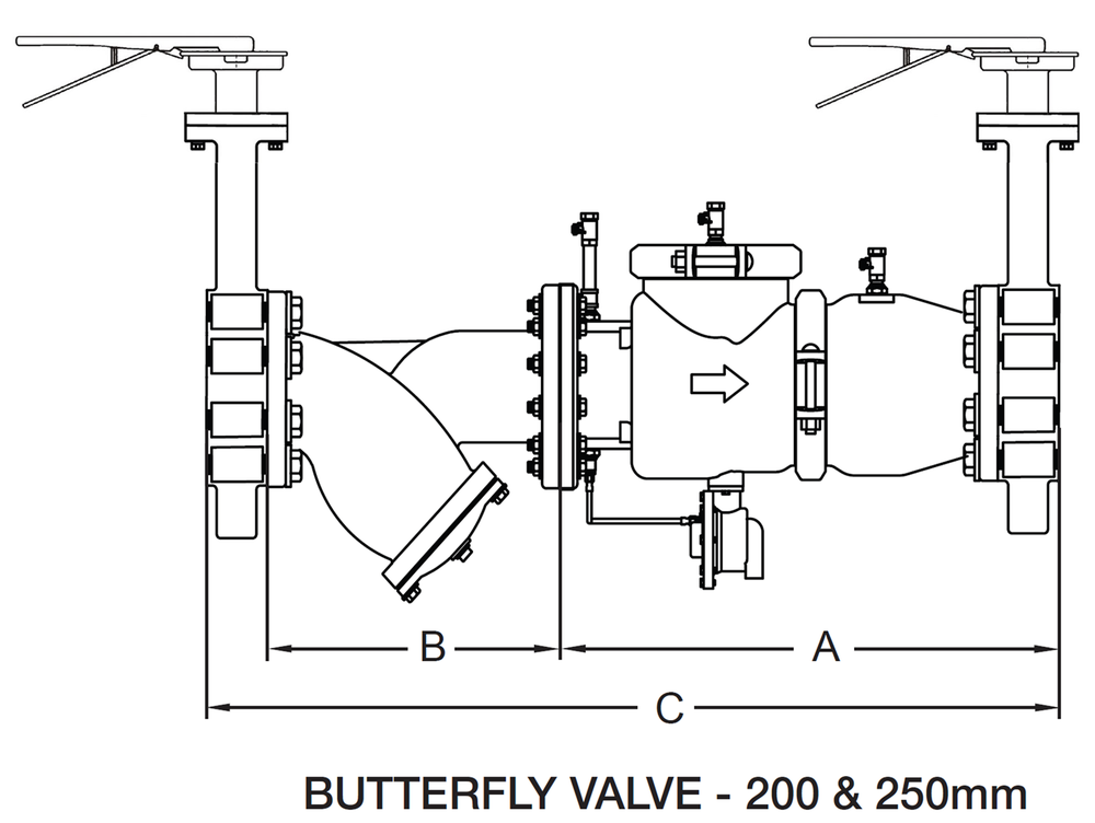 Zurn_Wilkins_Butterfly_valve_Dimensional_Drawing